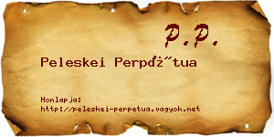 Peleskei Perpétua névjegykártya